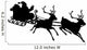 Santa Sleigh Silhouette Wall Decal