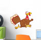 Happy Turkey Bird Cartoon Wall Decal