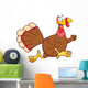 Happy Turkey Bird Cartoon Wall Decal