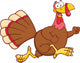 Happy Turkey Bird Cartoon Wall Decal