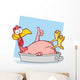 Smiling Turkey Bird Character In The Pan Giving A Thumb Up Wall Decal