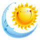 Characters Sun and Moon Wall Decal