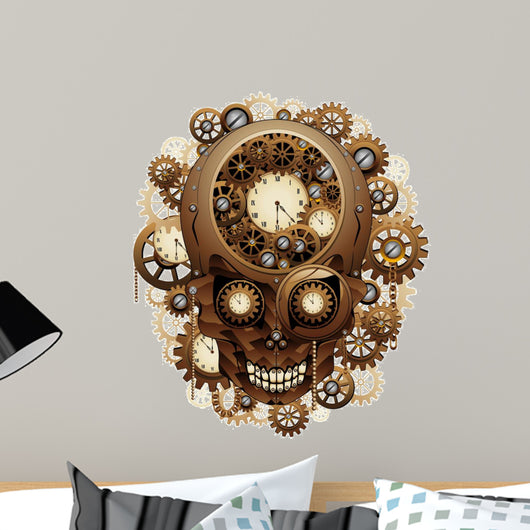 Steampunk Skull Vintage Style-Teschio Meccanismo Orologio 