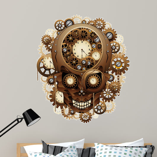 Steampunk Skull Vintage Style-Teschio Meccanismo Orologio 