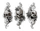 Skulls with floral patterns 