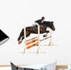 Show Jumping - Isolated on White Wall Decal