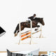 Show Jumping - Isolated on White Wall Decal