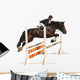 Show Jumping - Isolated on White Wall Decal