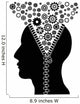 Unzipped Human Head With Cogs 