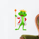 Cute king frog with royal stick Wall Decal
