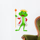 Cute king frog with royal stick Wall Decal