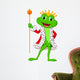Cute king frog with royal stick Wall Decal