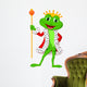 Cute king frog with royal stick Wall Decal