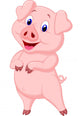 Cute Pig Posing Wall Decal