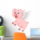 Cute Pig Cartoon Flying 