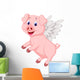Cute Pig Cartoon Flying 