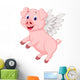 Cute Pig Cartoon Flying 