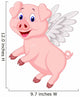 Cute Pig Cartoon Flying 