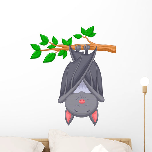 Cartoon Bat Sleeping Wall Decal