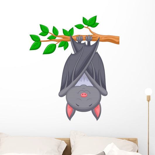 Cartoon Bat Sleeping Wall Decal
