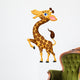 Cute giraffe cartoon Wall Decal