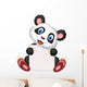 Cute panda cartoon holding blank sign Wall Decal