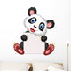 Cute panda cartoon holding blank sign Wall Decal
