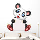 Cute panda cartoon holding blank sign Wall Decal