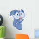 Cute squirrel cartoon holding blank sign Wall Decal