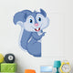 Cute squirrel cartoon holding blank sign Wall Decal