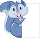 Cute squirrel cartoon holding blank sign Wall Decal