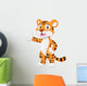 Cute tiger cartoon giving thumb up Wall Decal