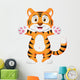 Cute baby tiger cartoon Wall Decal