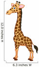 Cute giraffe cartoon Wall Decal