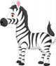 Cute zebra cartoon Wall Decal