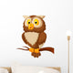 Cute owl cartoon Wall Decal