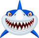 Shark head cartoon Wall Decal