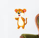 Cute tiger cartoon thumb up Wall Decal
