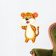 Cute tiger cartoon thumb up Wall Decal