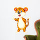 Cute tiger cartoon thumb up Wall Decal