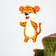 Cute tiger cartoon thumb up Wall Decal
