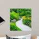Summer Park With Paths and Flower Beds Wall Mural