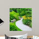Summer Park With Paths and Flower Beds Wall Mural