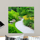 Summer Park With Paths and Flower Beds Wall Mural