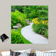 Summer Park With Paths and Flower Beds Wall Mural