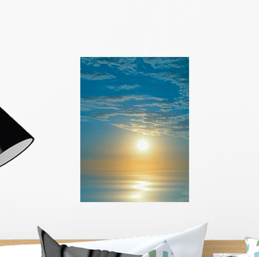 Blue Sunrise Wall Mural
