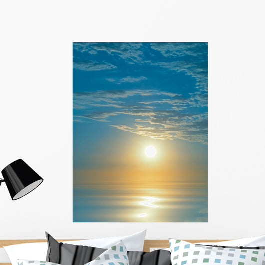 Blue Sunrise Wall Mural