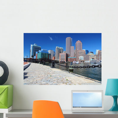 Boston shown on a wall
