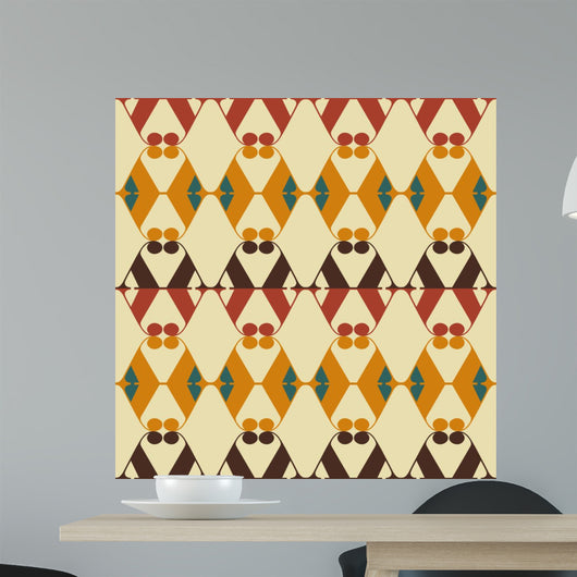Retro Style Abstract Seamless Wall Decal