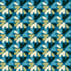 Retro Abstract Seamless Pattern Wall Decal Design 2